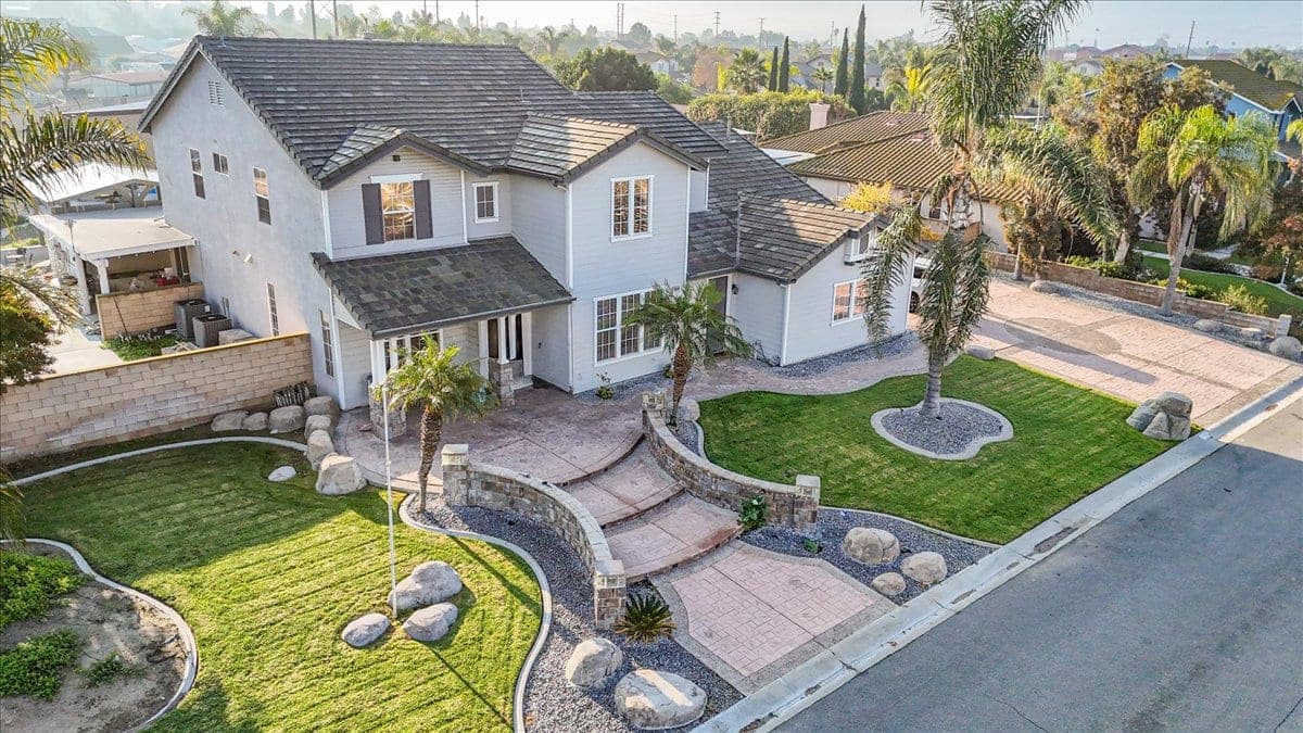 A two-story home for sale in Riverside, California, since sold by Alysha Santa Cruz
